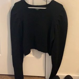 Black cropped sweater